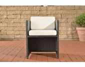 Polyrattan Sessel TAHITI mit GRATIS Sitzkissen, Aluminiumgestell, aus bis zu 4 Rattan-Farben wählen